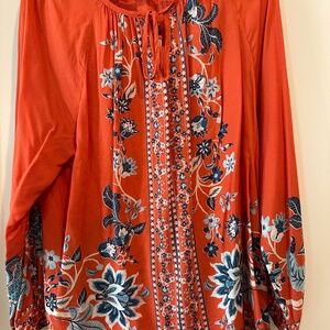 Chicos peasant style print top in size 2